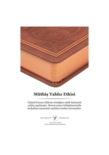 Victoria's Journals Vintage Old Book Defter Kahve 14x20 Diğer