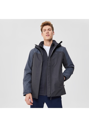 Jack Wolfskin Taubenberg 3-in-1 Siyah Erkek Ceket Düz 1115311