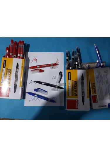 Cd Kalemi Kağıt Naylon İçin Çift Uc Kalın -İnce S 12+k 12+m 12