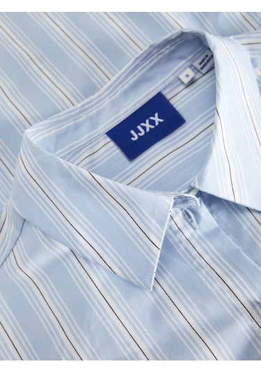 Jack & Jones Kadın Çizgili Gömlek - Ava - 12269669 Cashmere Blue Mavi