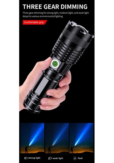 Artfulabode Yürüyüşleri Yüksek Ve Süper Su Siyah Şarj Parlak Lümens, Led İçin, İçin Güçlü Geçirmez Fenerleri, Feneri, Feneri, El El El Edilebilir Durumlar Dağ Alanlar Acil Açık 30w Bm Siyah