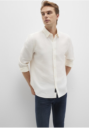 Mavi - Ekru Tencel Tm Liyosel Gömlek 0211659-70057 Ekru