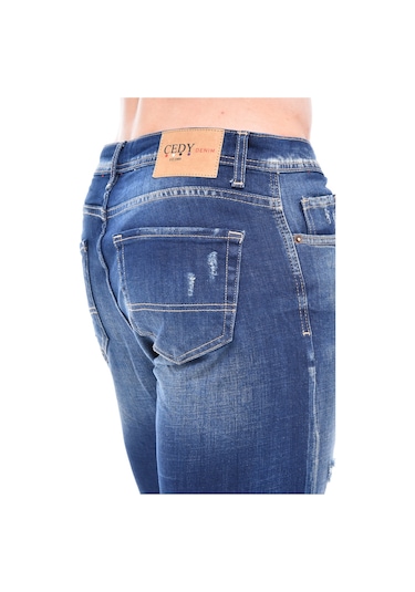 Cedy Denim Erkek Kot Şort Slim Fit Jean Şort - C342 S