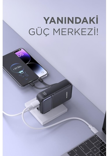 Torima TRM-1027 20000 mAh Hızlı Şarj Dijital Göstergeli Powerbank Siyah