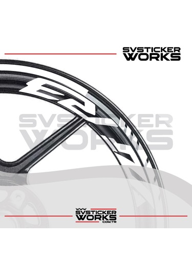 Yamaha Yzf-r3 Yazılı Jant Sticker Dış Ve İç Set Sticker Jant Şeridi Beyaz