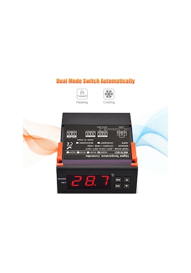Monyee Wk7016c1 Akıllı Sıcaklık Kontrol Cihazı - 5a 220v - Isıtma/soğutma Otomatik Değişim - Hassas Algılama - Gecikme Koruması - Veri Kilidi - Abs Malzeme