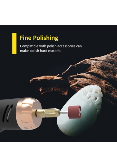 Yaleker 132 Parça Elektrikli Zımpara Seti - Ahşap Oyma, Metal Parlatma Ve Pas Temizleme İçin Çok Fonksiyonlu Taşlama Aletleri