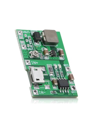 Shineyee 4.5-8v Girişli 4.3-27v Çıkışlı 2a Akımlı 18650 Li-pil Şarj Ve Boost Entegre Modül Micro Bağlantı