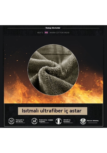 Erkek Çift Taraflı Polar Ceket, Sonbahar/kış Rüzgar Geçirmez Sıcak Açık Hava Sporları Dik Yaka Ceket Mavi