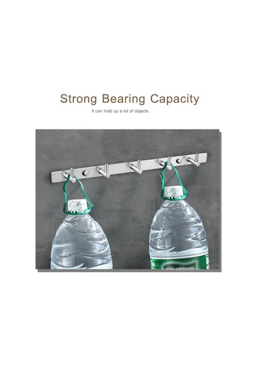 Samdoo Paslanmaz Çelik Duvara Monte 4 Kancalı Sağlam Askılık - Ev, Mutfak, Banyo İçin