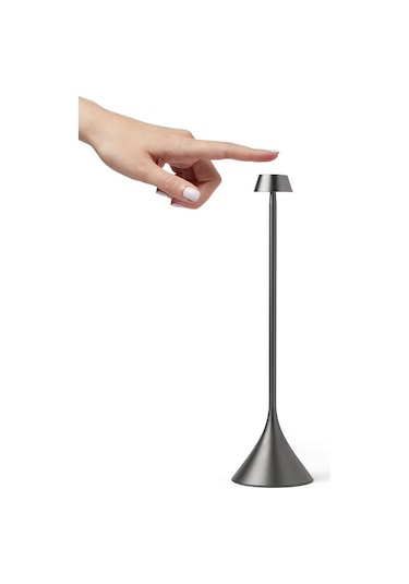 Lexon Steli Shade Led Masa Lambası Metalik Gri