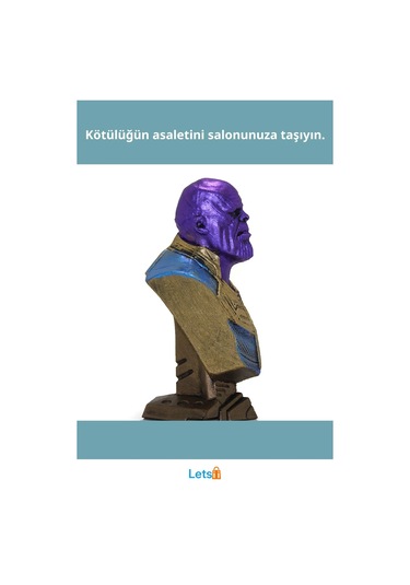 Marvel Thanos Büst 17x10 Cm Detaylı Ve Dayanıklı Figür 1 Adet