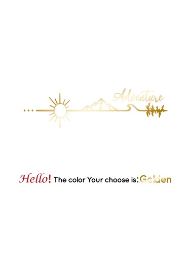 X6247-altın-l 73 Cm X 20 Cm-moda Kamp Macera Vinil Yapışkan Camper Van Suv Dekorasyon Çıkartmaları Karavan Rv Vinil Çık