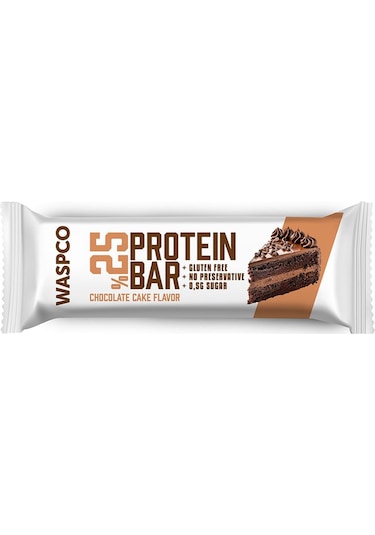 Waspco Bitter Çikolata Kaplı Çikolatalı Kek Aromalı Protein Bar 36G x 1 Adet