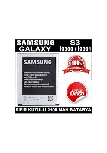 Samsung Galaxy S3-S3 Neo Grand Neo Batarya Pil İ9300 İ9301 İ9060