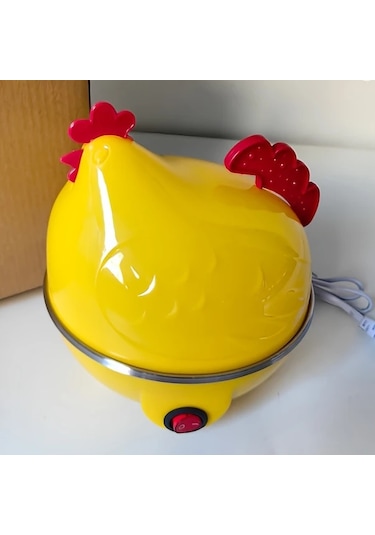 Elmpaly Küçük Ev Tipi Çok Amaçlı Sarı Elektrikli Yumurta Pişirici 7'li Kapasite Otomatik Kapama