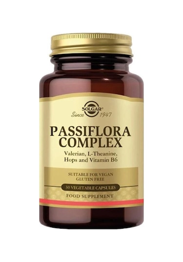 Solgar Passiflora Kompleksi Takviye Edici Gıda 30 Kapsül