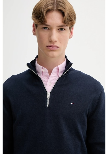 Tommy Jeans Erkek Triko-dm0dm21654 Mavi