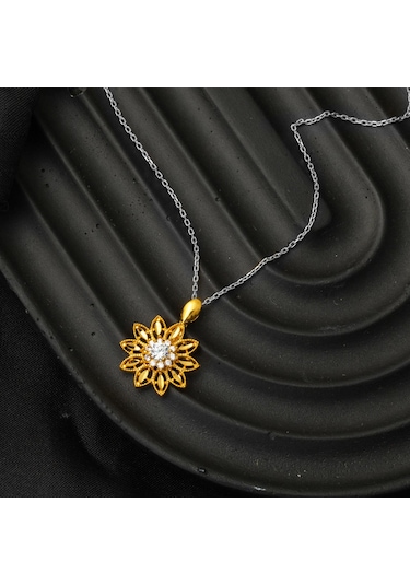 Lotus Çiçeği 22 Ayar Altın Kolye Ucu