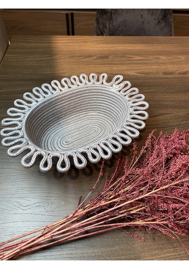 Galaxy Doğal, Jüt, Desenli, Sepet, Dolap Içi, Çocuk Odası, Düzenleyici, Saklama Sepeti Gri