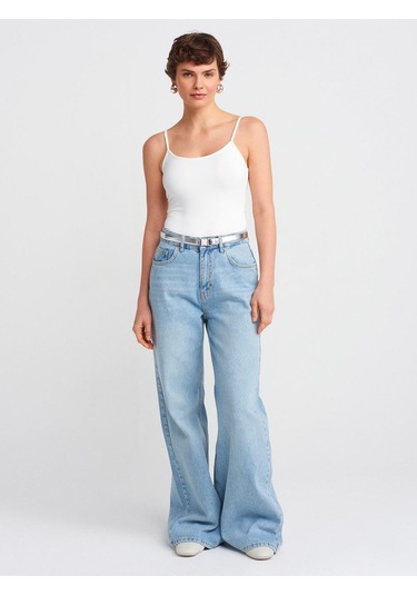 20901 İnce Askılı Poliamid Top-ekru-11363 Beyaz