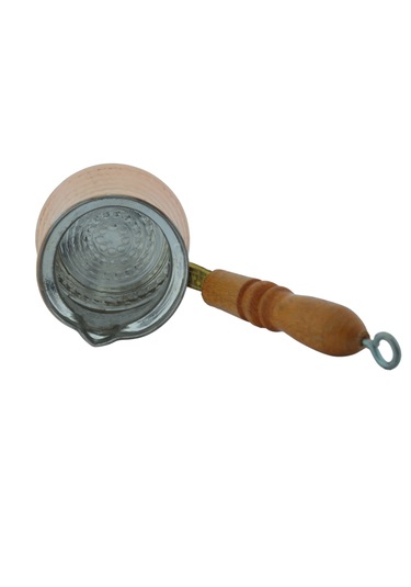 Ludıa Ahşap Saplı El Yapımı Dövme Bakır Cezve No3 Kahve Cezvesi