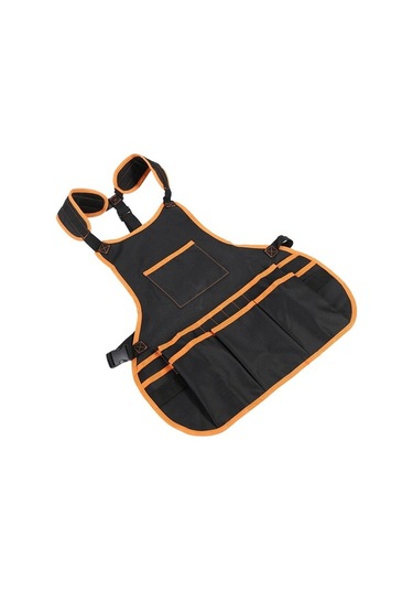 Ulzyvf Yelek Ve Ve Turuncu Siyah Önlüğü Kemer Kadınlar İçin Erkekler Cebi Ayarlanabilir Alet Alet 16 Wm Siyah - Turuncu