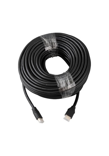 Fully G-507k Plastik Düz Siyah 25 Metre Gold Poşetli Hdmı Kablo 4434