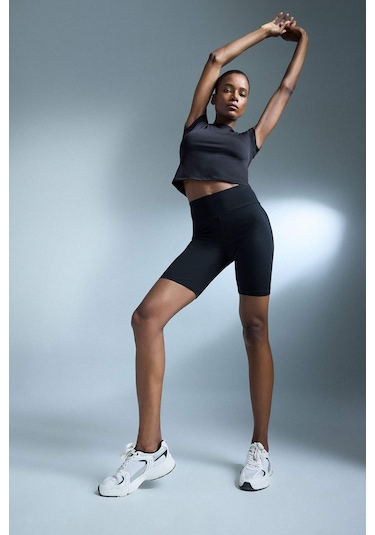 DeFactoFit Biker Beli Saran Sporcu Tayt B9544AX25SMBK81 SiYAH