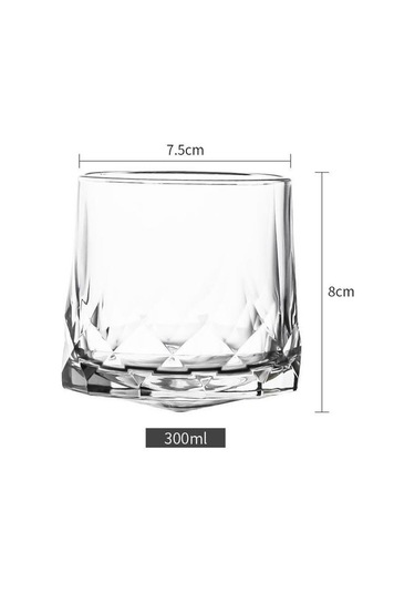 1 Adet Eski Moda Viski Kaya Cam Elmas Kalın Ağır Komik Döndür Viski Tumbler Xo Bira Gözlük Şarap Bardak Eski Moda Cam Altın