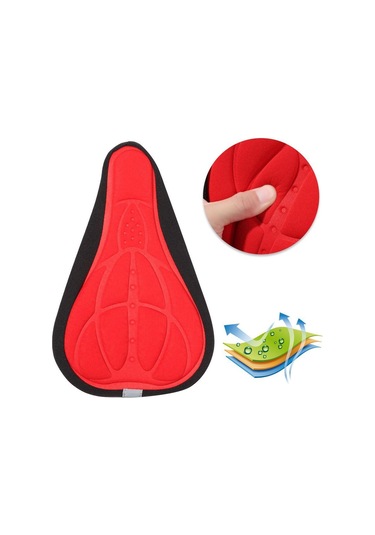 Siyah Spor Malzemeleri Sele Kılıfı Yumuşak Yastık Bisiklet Koltuğu Kapağı Bisiklet Jel Pedi Bisiklet 3d Yastık Siyah