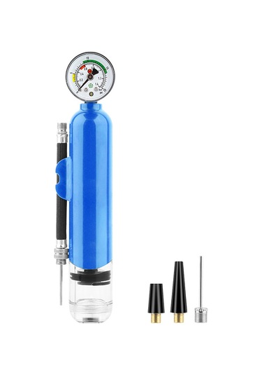 Yaozixa Mavi Abs Mini Hızlı Şişirici, 1.4bar/20psi Baskı, Spor Topları İçin Taşınabilir Pompa 19.3x4cm