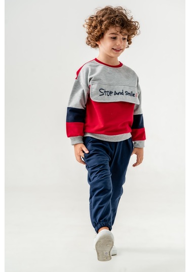 Harika Kids Erkek Çocuk Orta Kalınlıkta İki İplik Eşofman Takımı 001