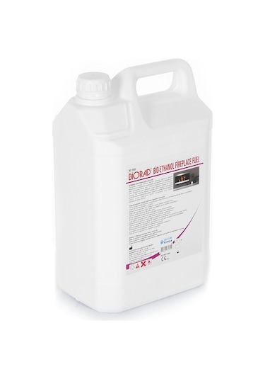 Biorad 5 Litre Bio Ethanol Bacasız Şömine Yakıtı 4 Adet