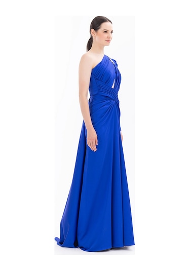 İlmio Bayan Abiye Elbise 3841003 Saks Saks