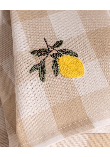 Citron 2'li Nakışlı Kurulama Bezi - Beyaz/sarı 8684427202135 Çok Renkli