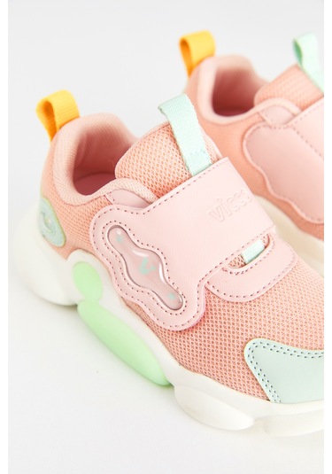Vicco Gum Işıklı Kız Bebek Pudra Spor Ayakkabı Pudra