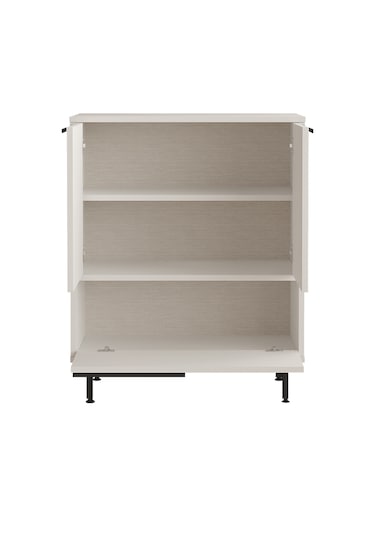 Robin Home Lidya Ayakkabılık Çok Amaçlı Dolap 3 Kapaklı Metal Aya Beyaz