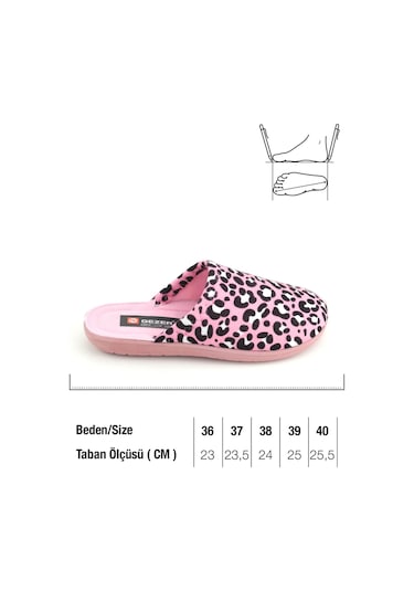 Gezer Kadın Kışlık Rahat Taban Ev Bahçe Terlik PEMBE