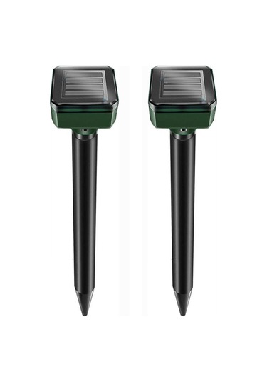 Springsun 2 Adet Güneş Enerjili Fare-üzümciği Repelleri: Ultrasonik Ve Titreşimli, 5 Gün Süreli Çalışma, Ip44 Su Geçirmez, Bahçe Ve Çim Alani İçin