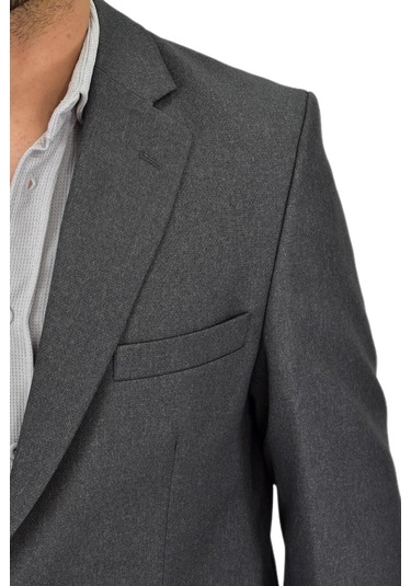 Erkek Tek Spor Ceket 4 Drop Bgl-st04472 Füme