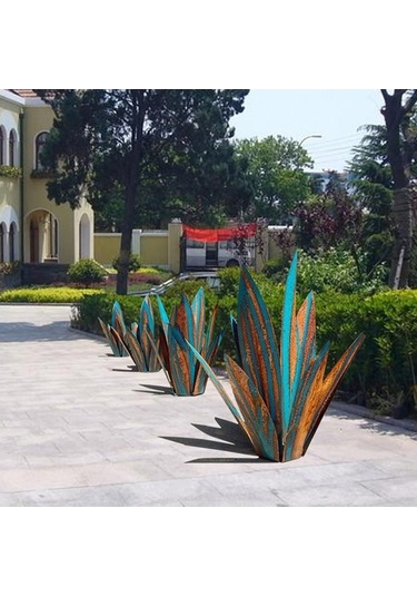 Trendooze Yeni Süsleri Süsleri Süsleri Sınır Sanat Ötesi Mavisi Göl Demir Dekorasyon Cm Bitkisi Bahçe Bahçe Agave Agave 35 Dj
