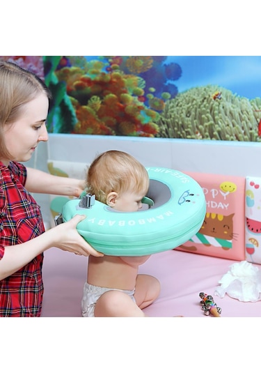 Mambobaby Boyun Destekli Yüzme Simidi - Yeşil