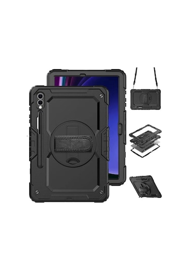 Samsung Uyumlu  Galaxy Tab S10 Fe+ Plus 13.1inç Kılıf Defender Askılı Pars Case Fuji X620 X626 Kapaklı Kılıf