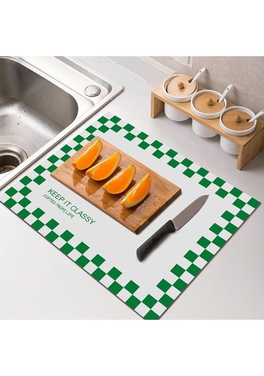 Geeksen Mutfak Su Emici Paspas - 30x40cm Yağ Geçirmez, Dayanıklı Ve Kolay Kuruyan Diğer