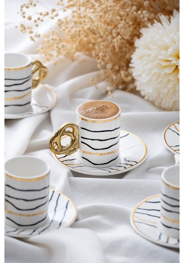 Acar Lucetta 6 Kişilik Kahve Fincanı Takımı - 90 Ml