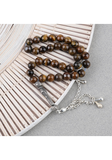 Kaplangözü Bilek Boy Küre Kesim 9mm Tesbih Kahverengi