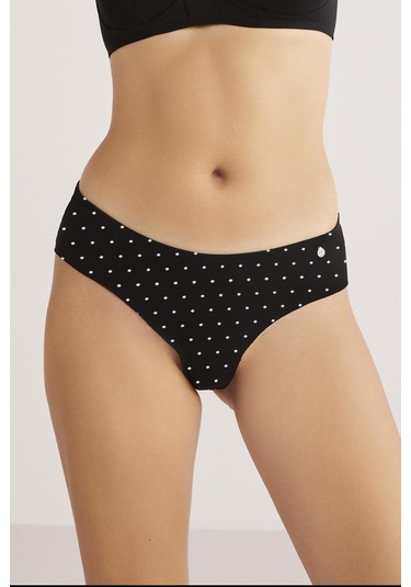Kom Polka Puantiyeli Brazilian Kadın Külot 001