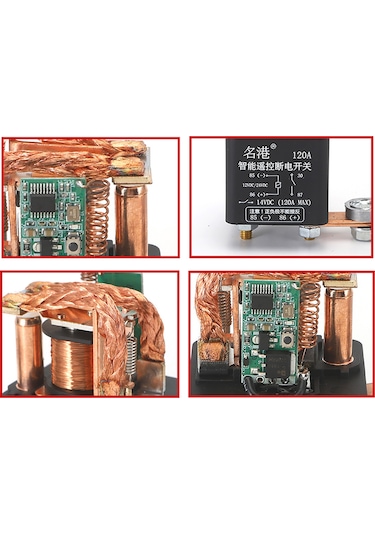 Yaleker 12v 120a Akıllı Araba Akü Kesici Anahtar - Kablosuz Kumanda İle Güvenli Kapatma - Universal Montajlı Röle Koruma Sistemi