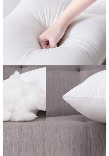 Varol 4 Adet Kırlent %100 Pamuk Kılıflı Silikon Dolgulu